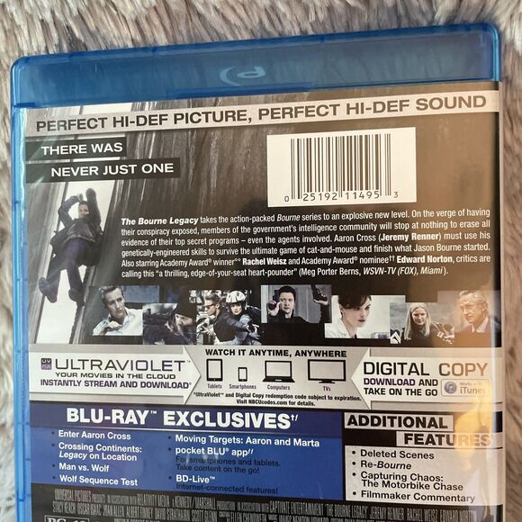 The Bourne Legacy (Blu-ray, DVD) Jeremy Renner Rachel Weisz Edward Norton - Picture 4 of 15